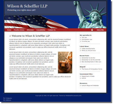 Lawyer website samples