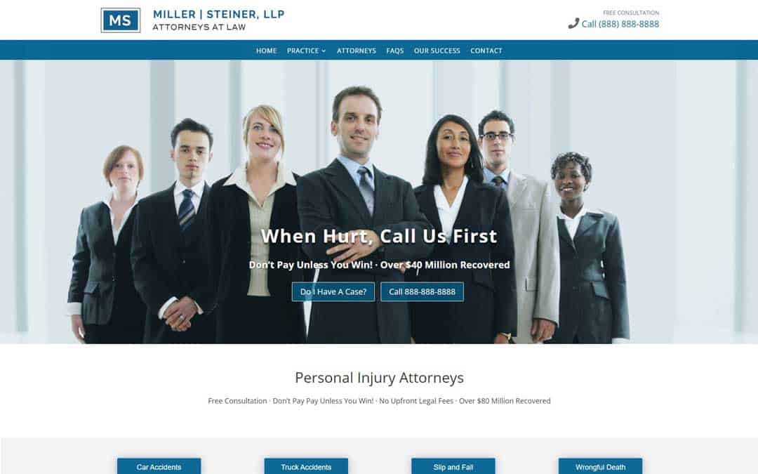 Personal Injury Lawyer Website samples
