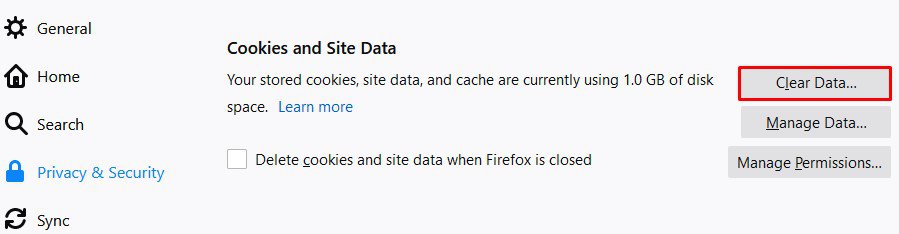 Firefox Browser Cache 