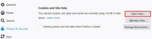 Clearing the browser cache in Firefox