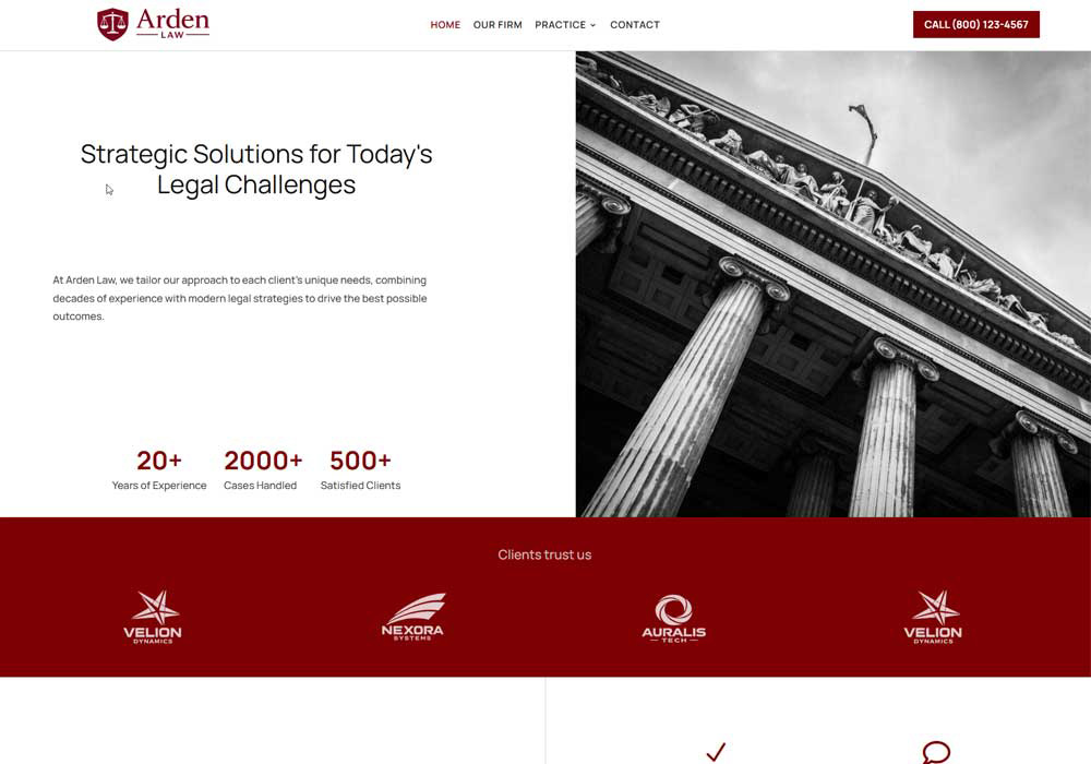 Website project: Arden Law