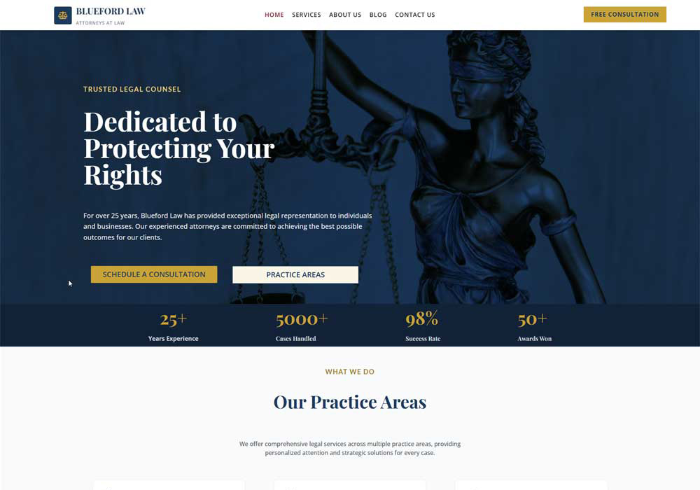 Website project: Blueford Law