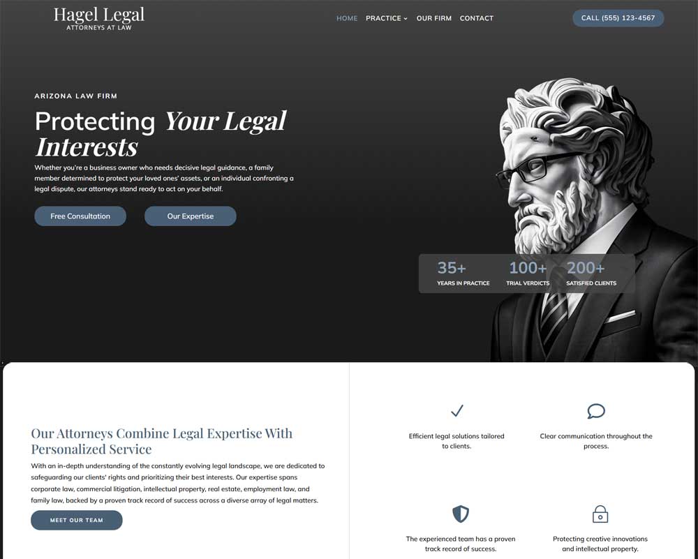 Website showcase: Hagel Law Group