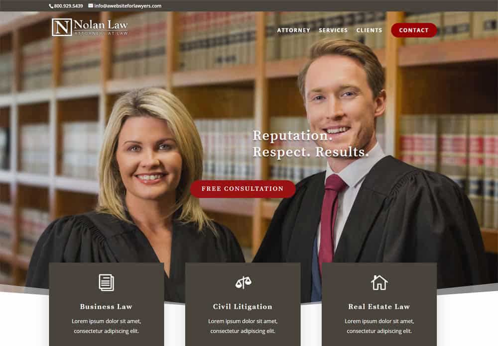 Nolan website sample