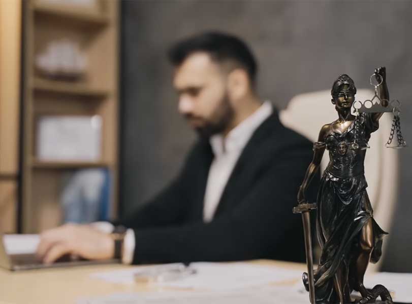 solo-practitioner Solo practitioner attorney sitting on a computer
